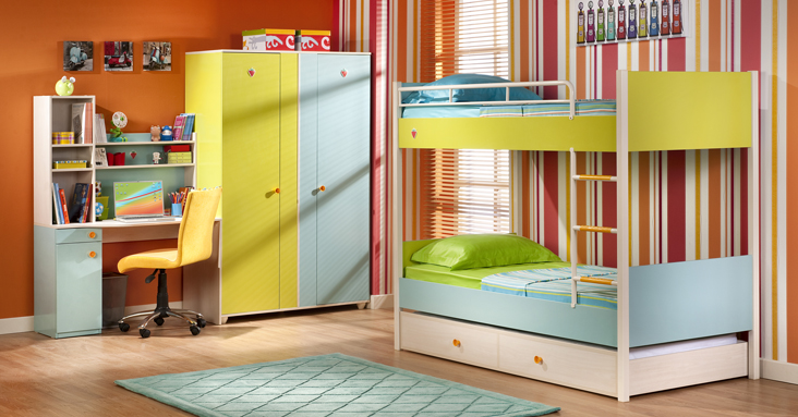 детская спальня "Split Blue-Green". Фабрика Cilek (Чилек) Турция