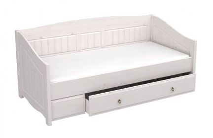 Кровать-диван Милано с выкатным ящиком белый воск 1.jpg